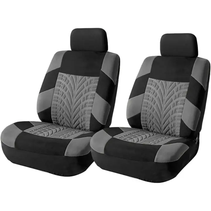 Fundas de asiento de coche para asientos delanteros, protectores de asiento de vehículo de poliéster impermeables y transpirables, funda de cojín para automóvil dividida antideslizante - 1