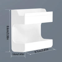 Estante Multifuncional Para Almacenamiento De Teléfonos Móviles 1 Pieza Caja De Almacenamiento Para Control Remoto Montada En La Pared Organizador Plástico Para El Hogar - details 0