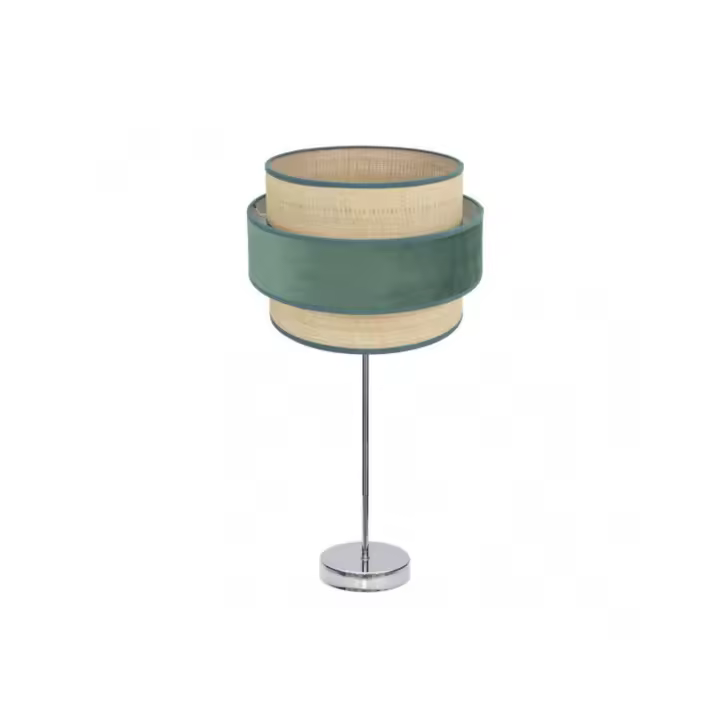Fabrilamp - Sobremesa Alto Reyes 1xe27 Cromo/natural-verde 64x30x30 cm - 1