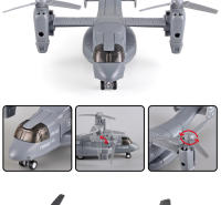 Modelo De Avión De Combate Osprey Transportador De Aleación De Latón Juguete Militar Ornamento Para Coleccionistas Y Niños - details 6