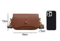 Bolso Bandolera De Cuero PU Amplio Y Cómodo Para Mujer Estilo Casual Con Correa Cruzada Hebilla De Cierre Tamaño Small Para Regalos - details 0