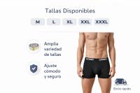 Pack 12 Boxers Hombre UOMO – Calzoncillos para Hombre de Algodón – Ropa Interior Hombre Tallas M a 3XL - details 1