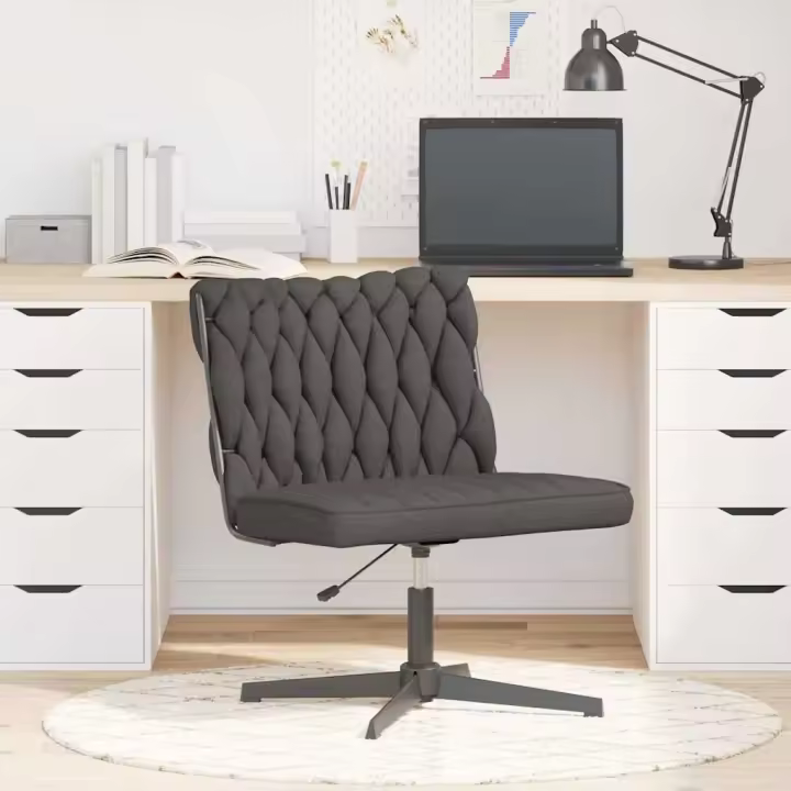 vidaXL Silla de oficina giratoria tela en color Gris oscuro/Taupé/Azul y más | cómodas modernas ergonómicas para comedor cocina salón hogar - 1