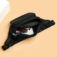 Bolsa De Cintura Para Hombre De Cuero Genuino 100% Mini Viaje Fanny Pack Bolsa De Cinturón De Cuero Para Teléfono Móvil Estilo Casual - details 22