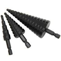 Juego De Brocas Escalonadas Negras Con Taladro Hexagonal 3-12/4-12/4-20/4-32mm Para Taladrar Madera Herramienta De Reamado - details 2