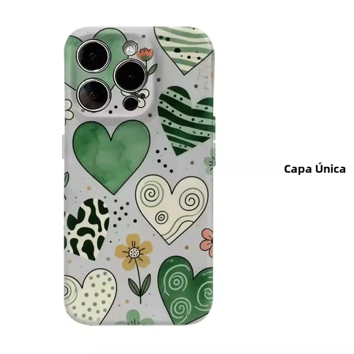 Funda De Teléfono Boho Corazones Para iPhone 17 16 15 14 13 pro Max plus Doble Capa Resistente Al Impacto Antigolpes a Prueba De Polvo Antislip - 1