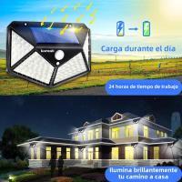 Luz De Pared Solar Con Sensor De Movimiento 100LED Iluminación Al Aire Libre Impermeable Lámpara De Calle Con Luz Solar Spot - details 15