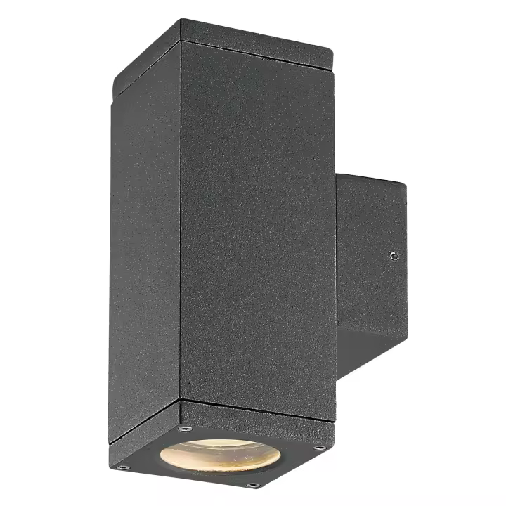 Novolux Lighting - Aplique de pared- CUB, uso exterior, GU10, 2X 4,5W, up&own, aluminio, H17,1 cm, antracita, exterior - 1