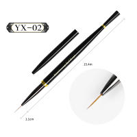Cepillo De Arte De Uñas Negro Para Manicura Acrílica UV Extensión De Gel Cepillo De Pintura Y Dibujo De Polvo De Uñas - details 1