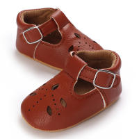 Zapatos Para Bebé Recién Nacidos Niñas Clásicos Corazón De Goma Antideslizante PU Vestido Primera Caminadora Zapatos De Cuna - details 19