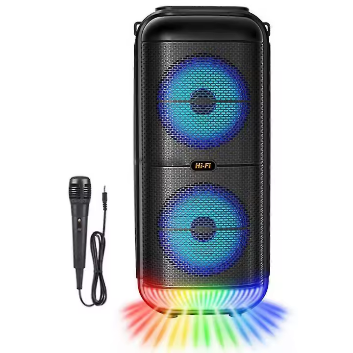 20W Super gran altavoz Bluetooth al aire libre 6 pulgadas doble cuerno subwoofer inalámbrico portátil columna B + MKI - 1