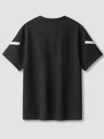 Camiseta De Hombre Sencilla Con Cuello Redondo Y Manga Corta Algodón Elástico Transpirable Y Absorbente De Sudor Moda Casual Para El Día Uso Versátil Ropa De Verano - details 1