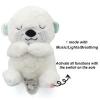 Muñeco De Peluche Suave Para Bebés Otter Soothing Con Música Y Luz Compañero Para Dormir Para Niños Y Niñas Regalo Ideal - details 6