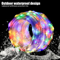 Luces De Navidad Bluetooth Inteligentes RGBIC LED Solar Impermeables Para Exterior Decoración De Año Nuevo Lámpara Fae Tirada 8M 12M - details 1