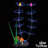 Plantas Acuáticas Simulación Artificiales En Silicón Noctilucenta Cadena Forma De Coral Adornos Para Acuarios Decoración De Paisaje De Tanque De Peces - details 1