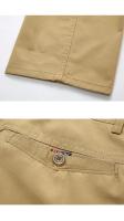 Pantalones De Verano Y Otoño Para Hombre 100% Algodón Cargo Fashion Smart Casual Sólido Café Negro Talla Alta Cierre De Cremallera - details 8