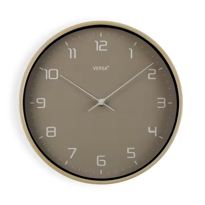 Versa Ripon Reloj de Pared Decorativo, para Salón o Cocina, Medidas (Al x L x An) 30 x 4,3 x 30 cm, 1 pila 1.5 V AA necesaria (no incluida), Color Gris - 1