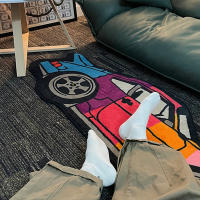 Carpetas De Coche Arcoíris Alfombra De Piso Suave Para Decoración De Hogar Y Dormitorio Alfombra De Área Para El Salón Con Diseño De Dibujos Animados - details 4