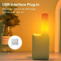Lámpara De Noche USB LED Con Efecto De Velocidad De Velas Decorativas Luz De Ambiente Inalámbrica Para Decoración De Habitaciones Y Festivales - details 5
