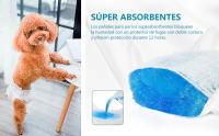SMELL & SMILE Pañales Desechables para Perro Pañales para Perros Hembra Pañal Sanitarios para Perro Mascotas Bragas Higiénicas Suaves absorbentes (L) - details 2