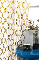 2 Piezas De Cortinas Sheer Con Patrón Geométrico Para Decoración De Sala De Estar Y Dormitorio Material De Poliéster 100% - details 4