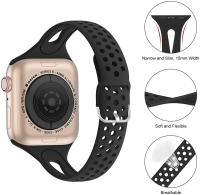 Correa De Silicona Delgada Para Apple Watch Compatible Con Modelos 6 7 8 9 10 Ultra Ancho De 40mm 46mm 44mm 41mm 45mm 49mm Accesorio Deportivo Para Hombres Y Mujeres - details 6