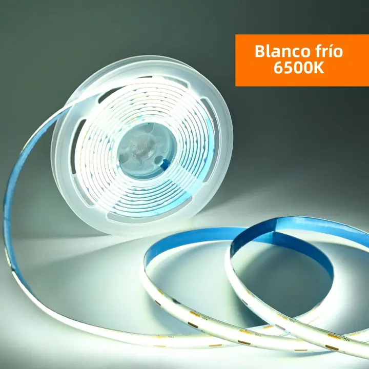Tira De LED COB Flexible 5V Con Dimmer Táctil USB 320LEDs/m Alta Densidad 3000K 4000K 6500K Luz Para Iluminación Interior - 1