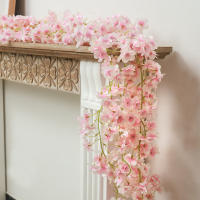 Guirnalda De Flores Artificiales De Sакura 180CM Para Bodas Decoración De Navidad Fiesta En Casa Y Hogar Silken Cherry Blossom - details 0