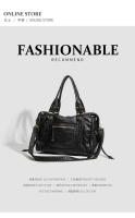 Bolso De Motocicleta Retro Francés En Venta, Bolso Cruzado De Hombro Único, Bolso De Mano Grande, Capacidad Alta, Para Mujeres, Bolso Lavado - details 0