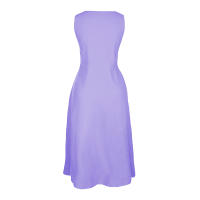 Vestido Sin Mangas De Algodón Y Lino Para Mujer Vestido De Verano Casual Cuello En V Largo Hasta La Rodilla Con Bolsillos - details 19