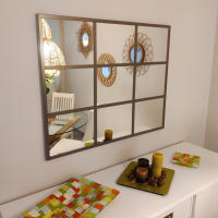 THEROSE - Espejo Ventana Oro 100x80cm Espejo Industrial - details 4