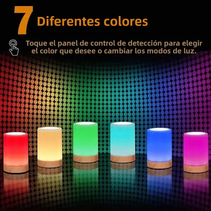 Lámpara De Noche USB Recargable RGB Táctil Con Control Remoto 13 Colores Ajustable Para Dormitorio Y Lectura Lámpara Pequeña Portátil - 1