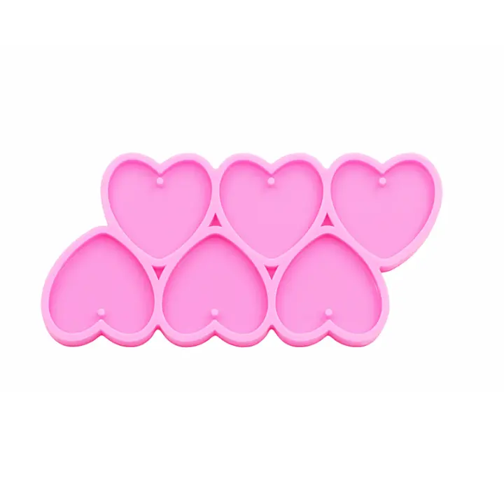 Molde De Silicona Para Joyería DIY En Forma De Corazón Brillante GJ-226 Para Llaveros Pendantes Y Collares Accesorios De Joyería - 1