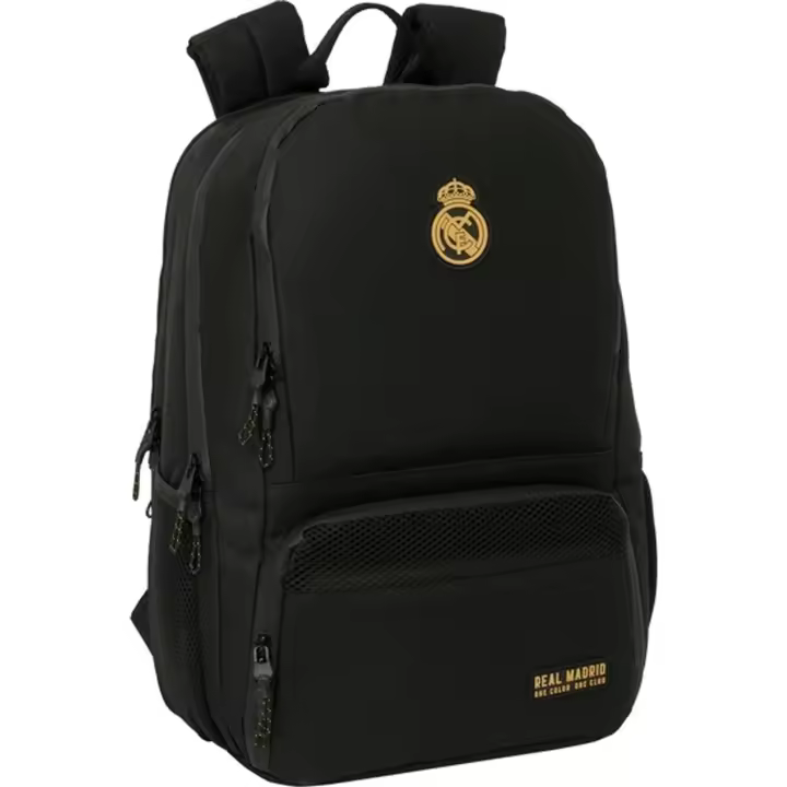 Safta - Mochila Padel Real Madrid 3ª Equipación 42x30 cm - Diseño Único y Licencia Oficial - Asas Ajustables y Espalda Ergonómica - Compartimientos con Cremallera - 1