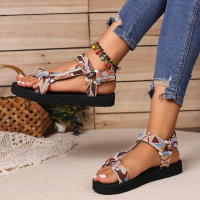 Sandalias De Verano Para Mujer Alpargatas Planas Con Cuerda De Lino Tallas Grandes Zapatos Casuales Para Playa Y Exterior - details 11