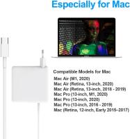 FGNS.Cargador USB C 61W con cable USB C a CUSB C 2M compatible para que tienen un puerto de carga tipo C. Adaptador de Corriente compatible para MAC Air/ Pro puerto de carga tipo C PC Portatil - details 1