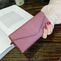 Cartera Larga De Mujer 2025 Moda En Cuero PU Suave Negro Luz Gris Rojo Con Cierre De Cremallera Sección Longitud Clutch Bolsa Moneda - details 25