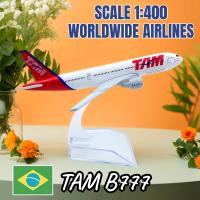 Modelo De Avión Boeing Airbus TAM B777 a Escala 1:400 Juguetes Educativos Para Niños Figuras De Aviación Miniatura Metal Para Niños Y Niñas - details 1