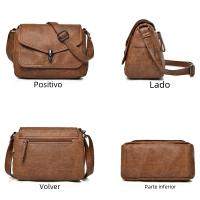 Bolso De Hombre Para Mujer De Cuero Suave Vintage De Lujo Bolso De Mano Diseño Nuevo 2021 Pequeño Bolso Cruzado Sac À Femme - details 2