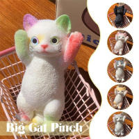 Juguete De Mano De Gato Grande En Silicona Suave Para Alivio Del Estrés Regalo Para Niños Y Adultos Figura De Gato Mochi - details 6
