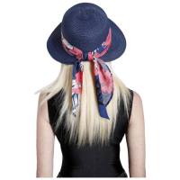 Kebedo Moda Sombrero de paja para Mujer con Banda Floral, Pamela con ala Ancha, Gorro para el Sol, Sombrero Visera Transpirable, Talla única Ajustable para Playa, Verano, Piscina, Vacaciones, Viaje - details 3