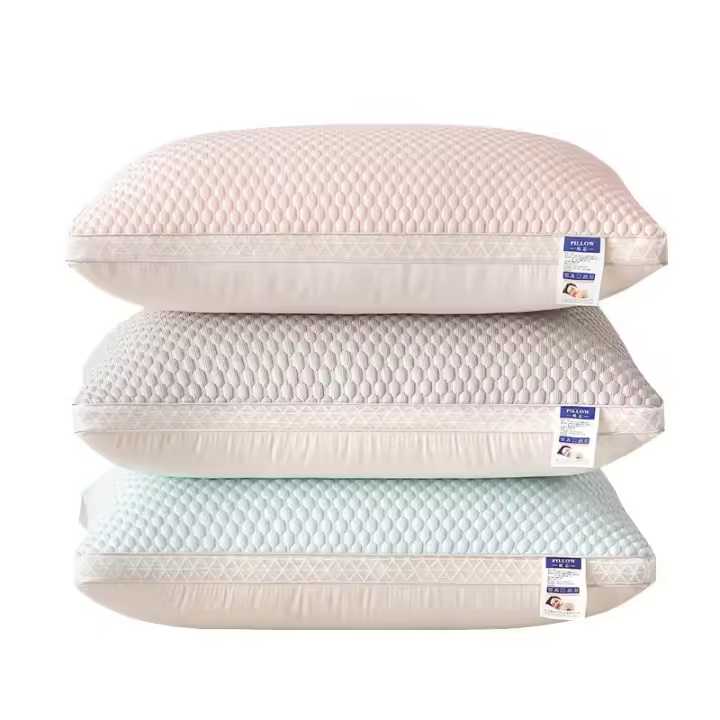 Almohada De Verano Fresca Y Transpirable Con Borde 3D Alta Dureza Para Hogar Y Hotel Malla De Encaje Suave Y Confortable Para Descanso Y Viajes - 1