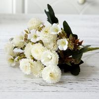 1PC Flores Artificiales De Cárnations Pequeñas Estilo Europeo Para Decoración De Hogar Fotografía Navidad Boda DIY Material Silken - details 9