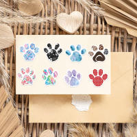 50PCS Pegatinas De Huella De Perro Y Gato Lindas Y Colores Vibrantes PVC Impermeables Para Decoración De Teléfonos Móviles - details 9