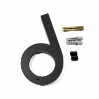 Letras Flotantes De Casa Modernas En Negro Tamaño 125mm Para Puerta Exterior Números 0-9 Material De Acero Inoxidable - details 4