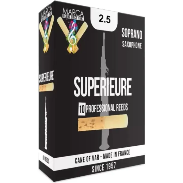 Caja 10 Cañas Saxo Soprano Marca Superieure 2.5 - 1