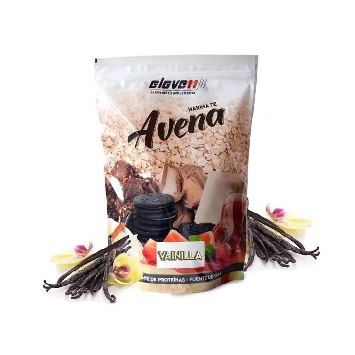 Eleven Fit Harina de Avena / Fuente de Hidratos de Carbono y Proteínas - Ideal para Tortitas - 18 Deliciosos Sabores - Efecto Saciante y Beneficios de Alta Nutrientes Sabor Vainilla 1KG - 1