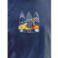 Camiseta hombre Sargantana 85013457 azul marino - Vespa con tablas de surf - details 1