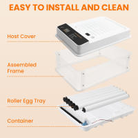 10/15/24/36 huevos Incubadora totalmente automática para, giro automático de los huevos, control de temperatura, adición automática de agua, incubadora para huevos de aves de corral con iluminación LED y doble alimentación - details 3