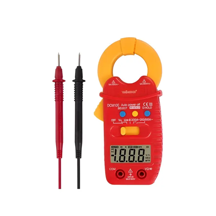 Velleman Mini Pinza Amperimétrica Digital CAT III 600V AC con Retención de Lectura - 1